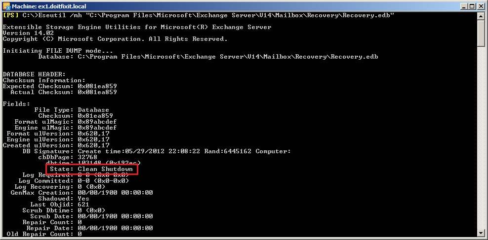 Failed to Mount Database Exchange 2010 - Welcome to www.DoitFixit.com